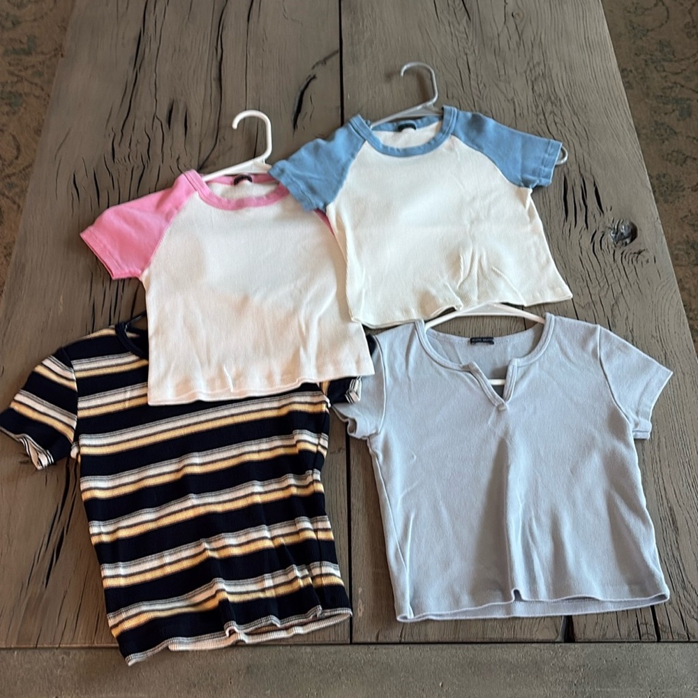 Set of 4 vintage Brandy Melville cropped tees